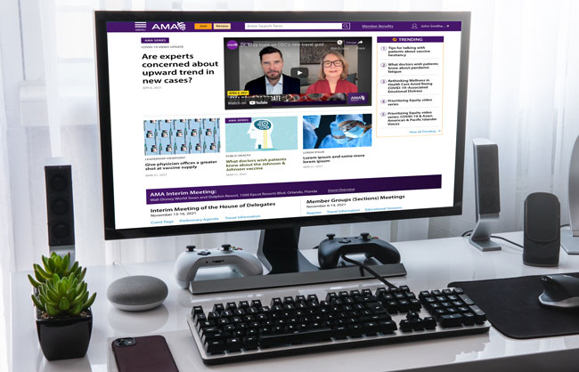 American Medical Association – Homepage Redesign